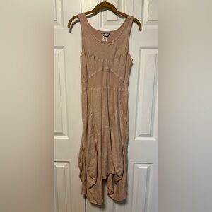Hard Tail Forever Elegant Dusty Peach 100% Linen Dress - Please see size comment